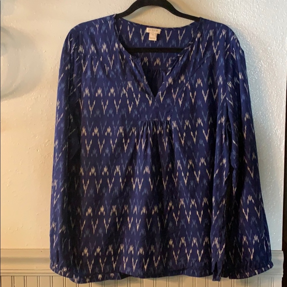 J. Crew Factory Ikat Blouse